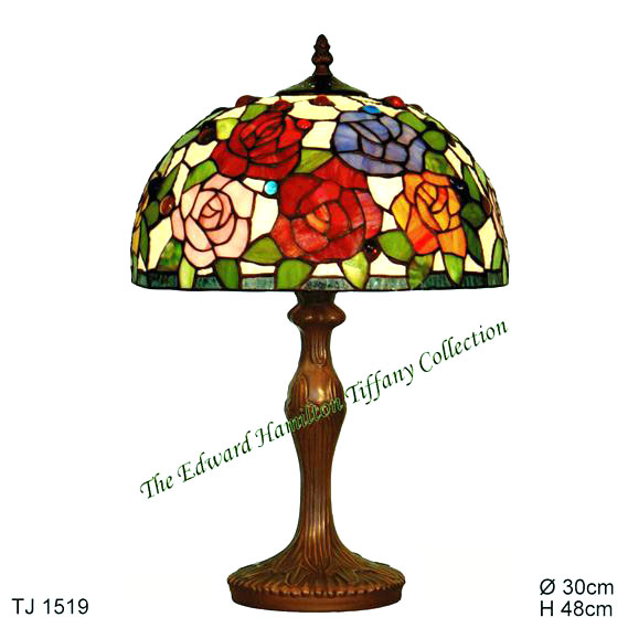 Tiffany Rosen bordlampe 1519 - UDSOLGT - klik og se flere detaljer på denne vare