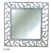 Spejl - Labyrinth - Aluminium - klik og se flere detaljer på denne vare