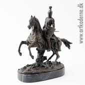 Kong Arthur på hest, bronzestatue - klik og se flere detaljer på denne vare