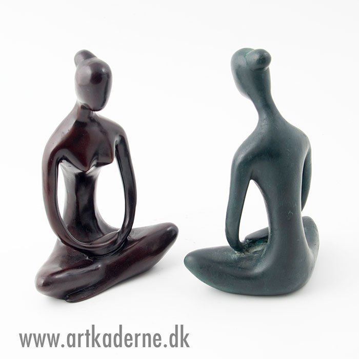 Meditationsfigur - dame grøn - klik og se flere detaljer på denne vare