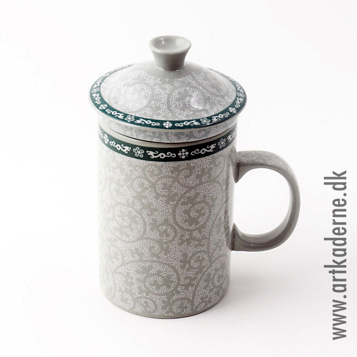 Te krus med låg, grøn/grå - UDGÅET - klik og se flere detaljer på denne vare