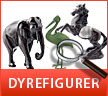 Figurer af dyr, Dyrestatuetter, Dyr til pynt, Dyr til haveindretning, Hestefigurer, Tranepar, Elefantfigurer - dyrestatuetter i metal, sten, træ, resin mm.