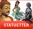 Statuer, Asiatiske figurer, Buddha figurer, Kvindefigurer, Østens figurer, Tempelfigurer og mange andre smukke figurer, buster mm.