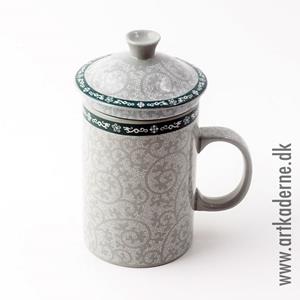 Te krus med låg, grøn/grå - UDGÅET - klik og se flere detaljer på denne vare