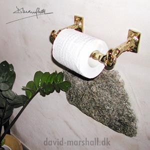 Toiletrulleholder, alm.- messing - klik og se flere detaljer på denne vare